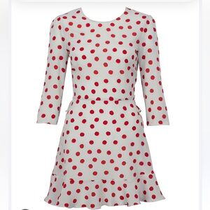 Realisation Par Red and White Polka Dot Backless Dress